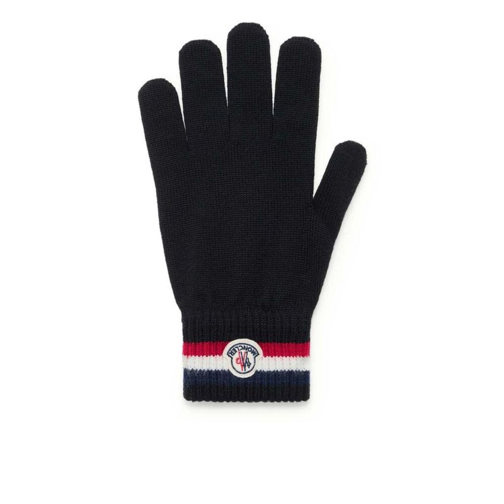 Moncler Men Tricolor Wool Gloves